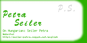 petra seiler business card